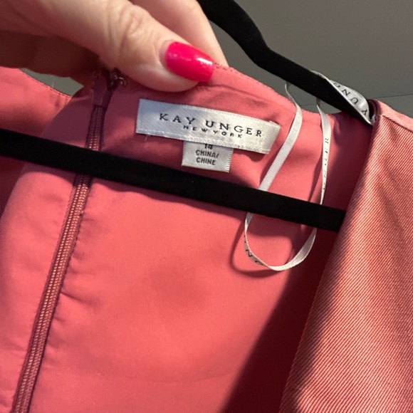 Kate Unger formal Elegant Pink Satin Dress. NWT. No belt - Picture 8 of 14